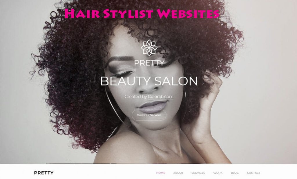 Hair salon webpage